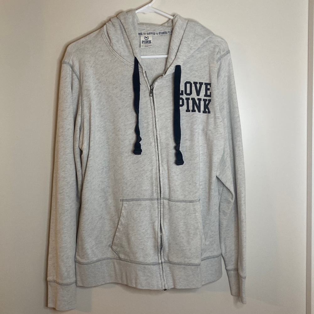 Women’s VS Pink Sweatshirt, Size: Large, Color: Cream